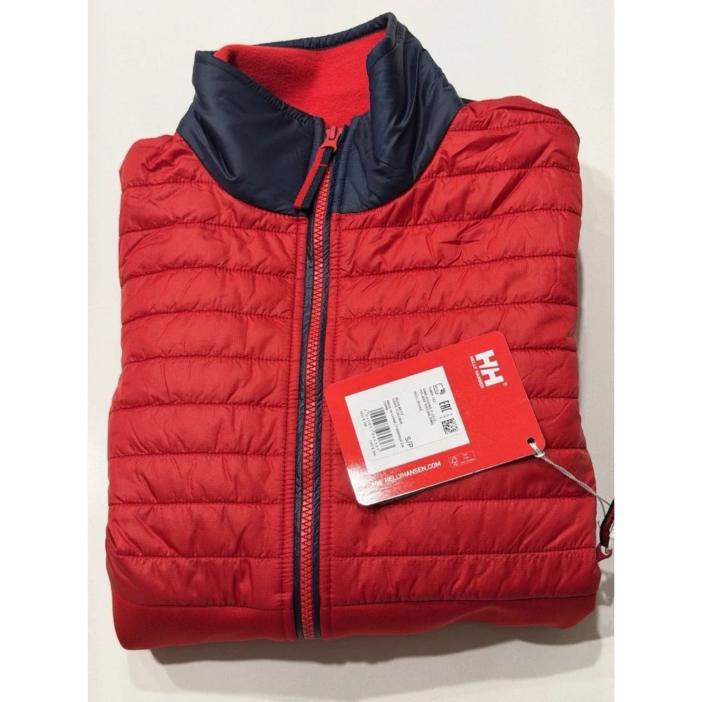 Helly Hansen Mens RWB Rigging Fleece Jacket Red S 53809-162 Regular Fit NWT